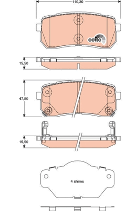 Set placute frana