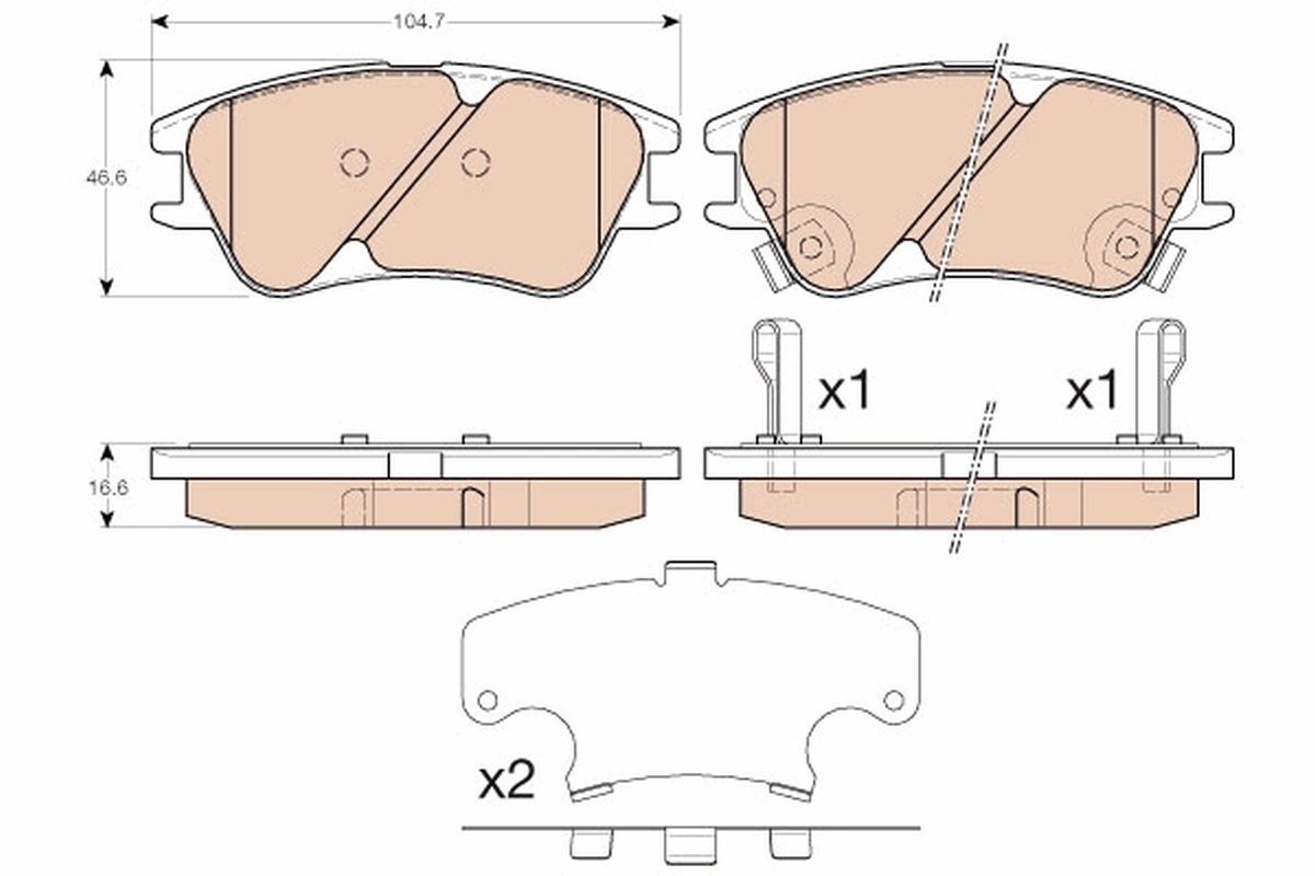 Set placute frana