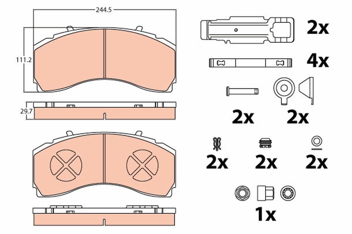 Set placute frana