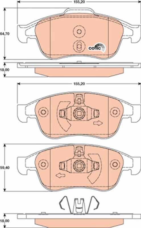Set placute frana