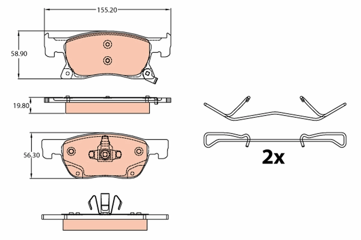 Set placute frana