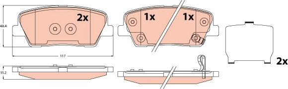 Set placute frana