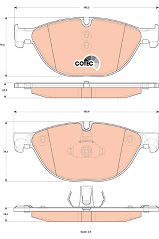 Set placute frana