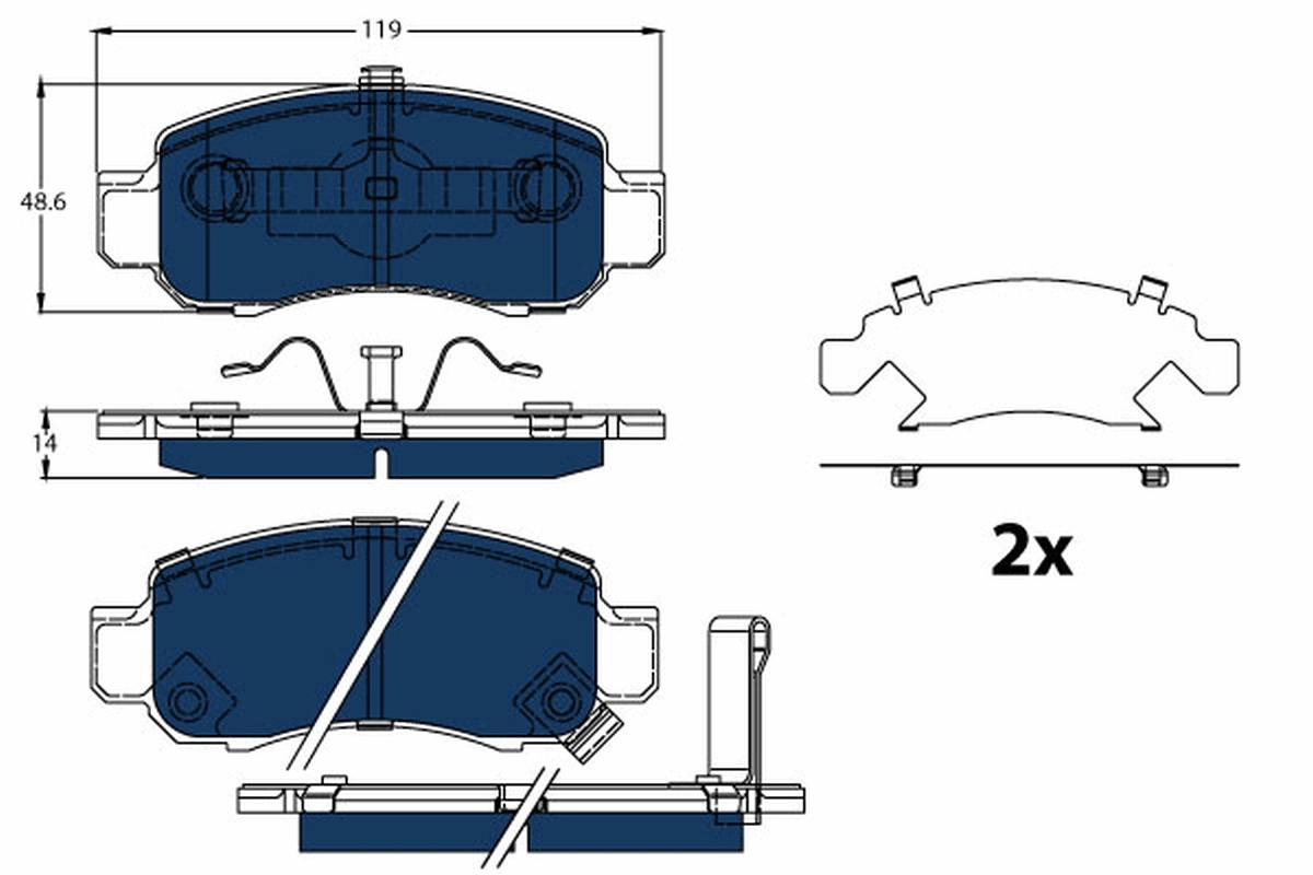 Set placute frana