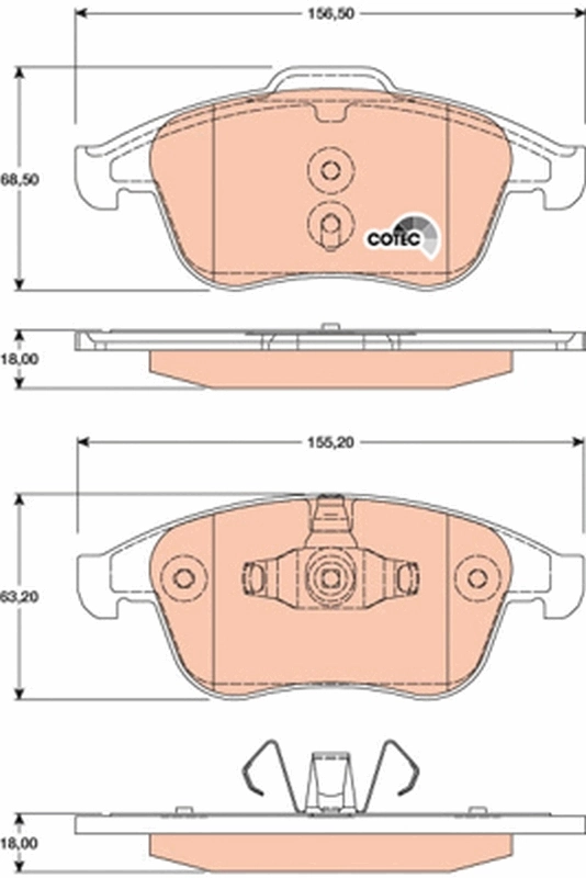Set placute frana