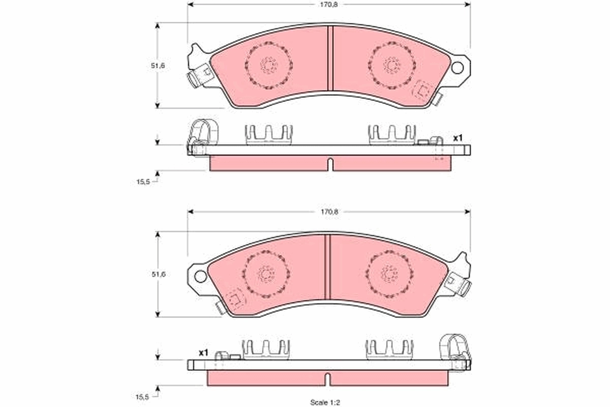 Set placute frana