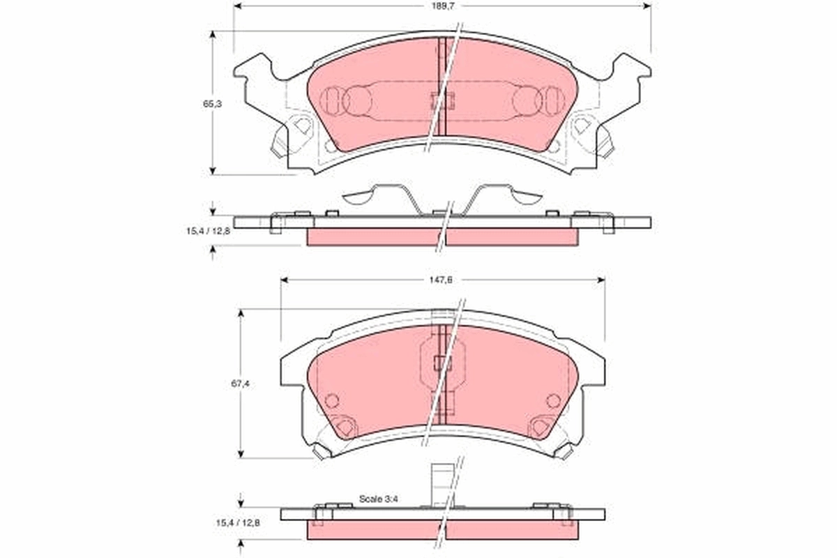 Set placute frana