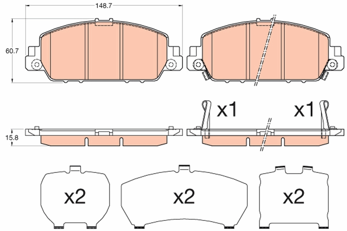 Set placute frana