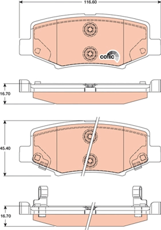 Set placute frana