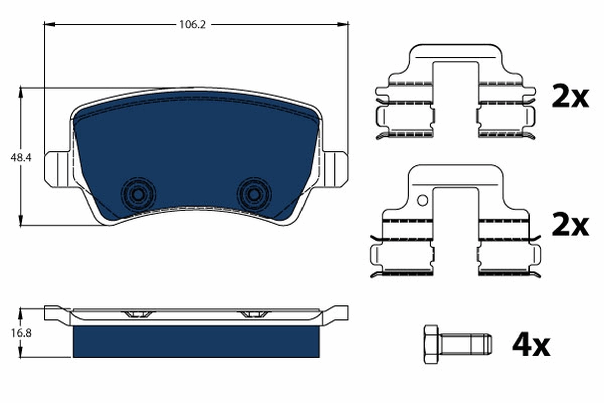 Set placute frana