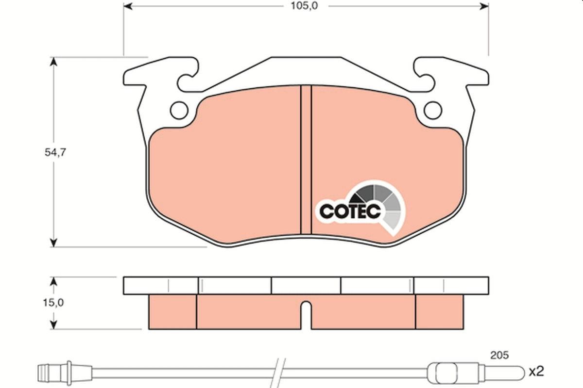 Set placute frana