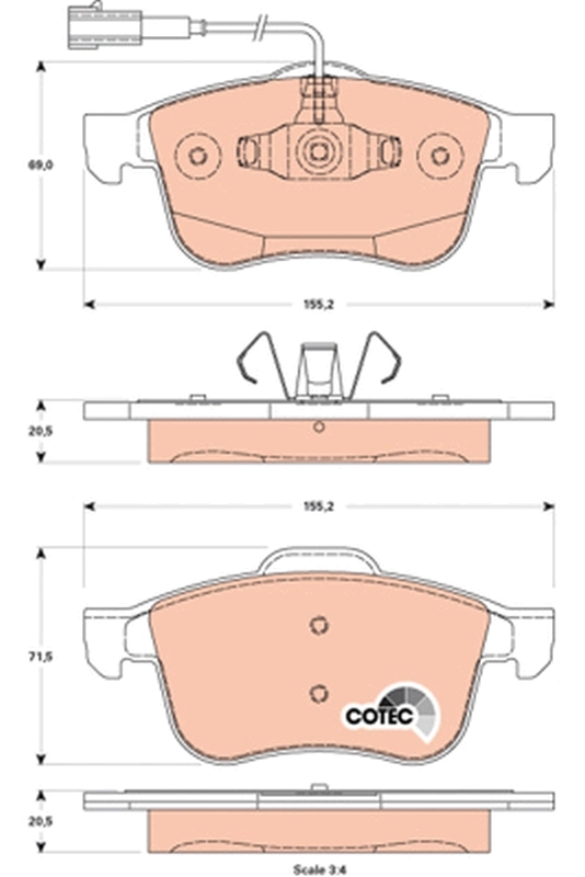 Set placute frana