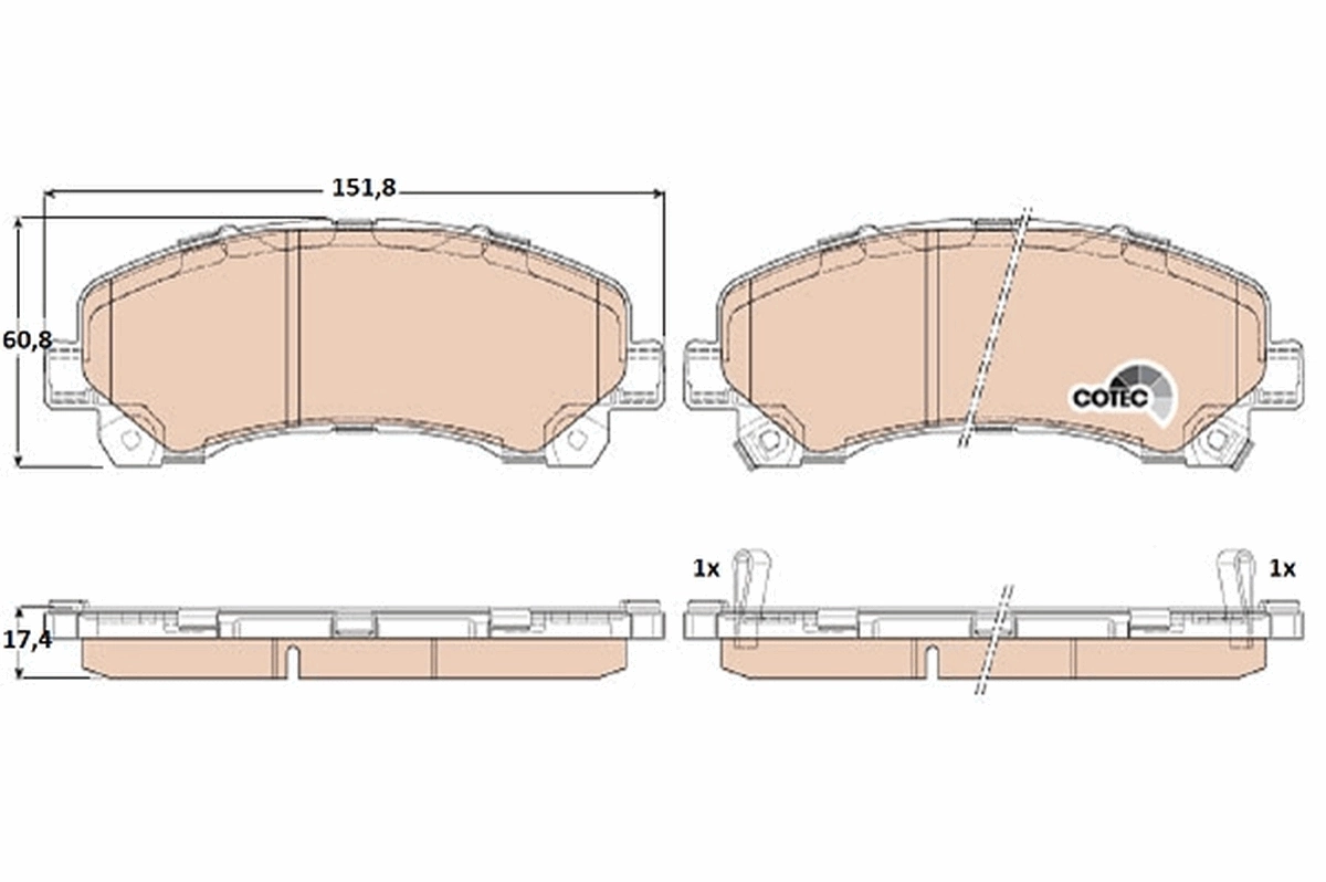 Set placute frana