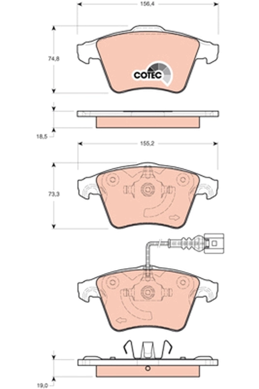 Set placute frana