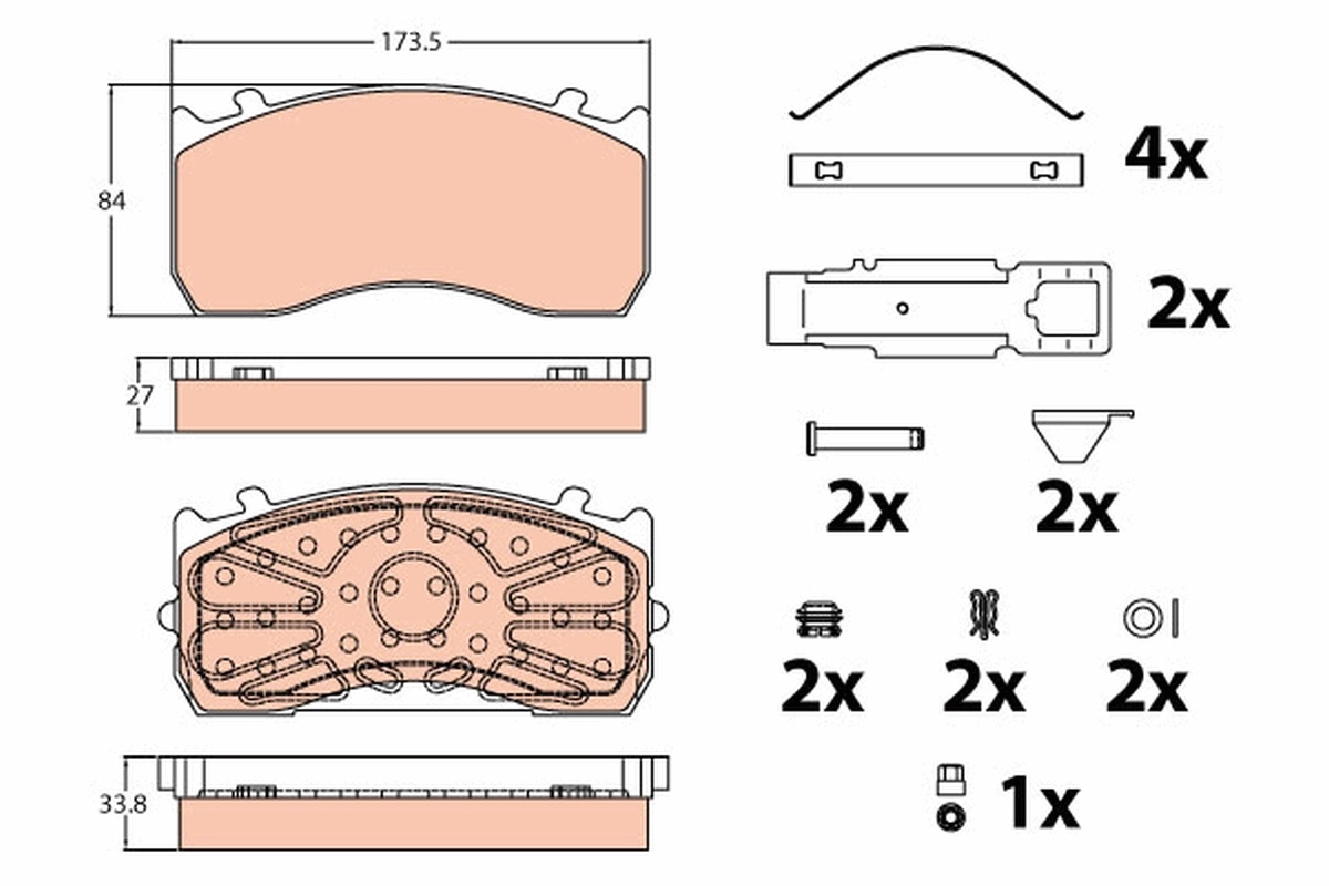 Set placute frana