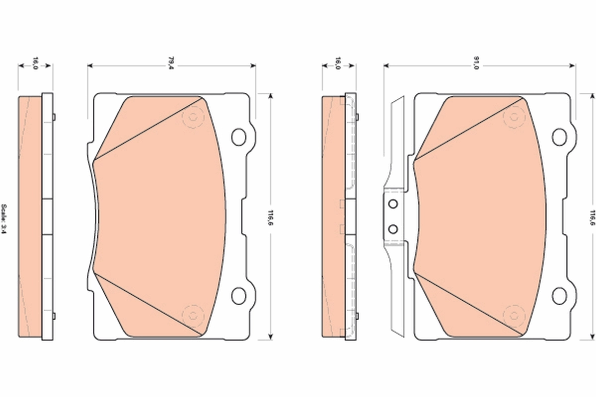 Set placute frana,frana disc