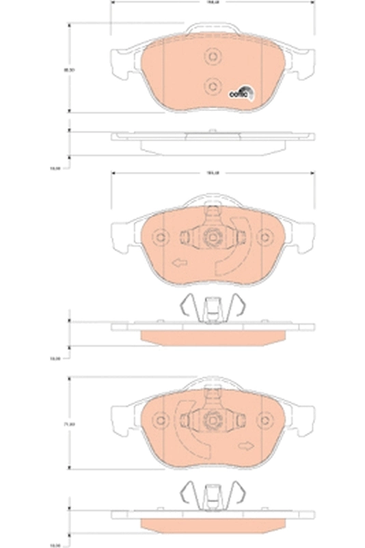 Set placute frana