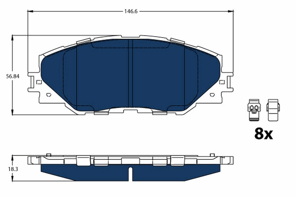 Set placute frana