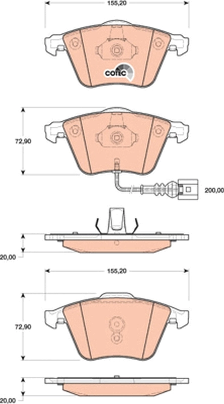 Set placute frana