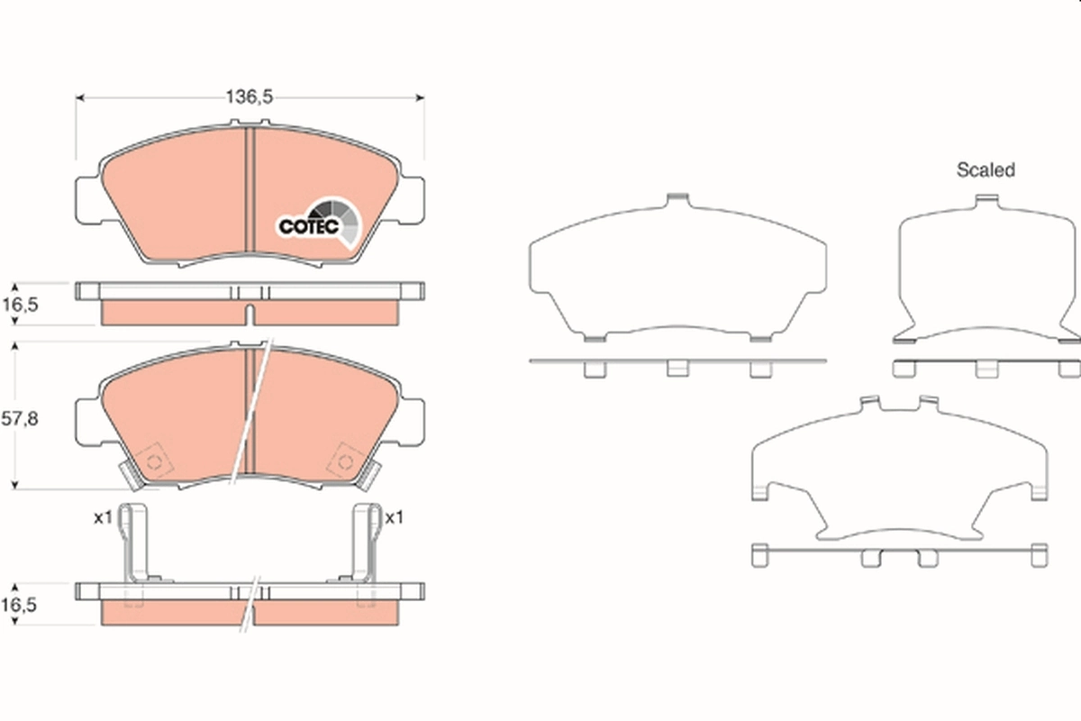 Set placute frana