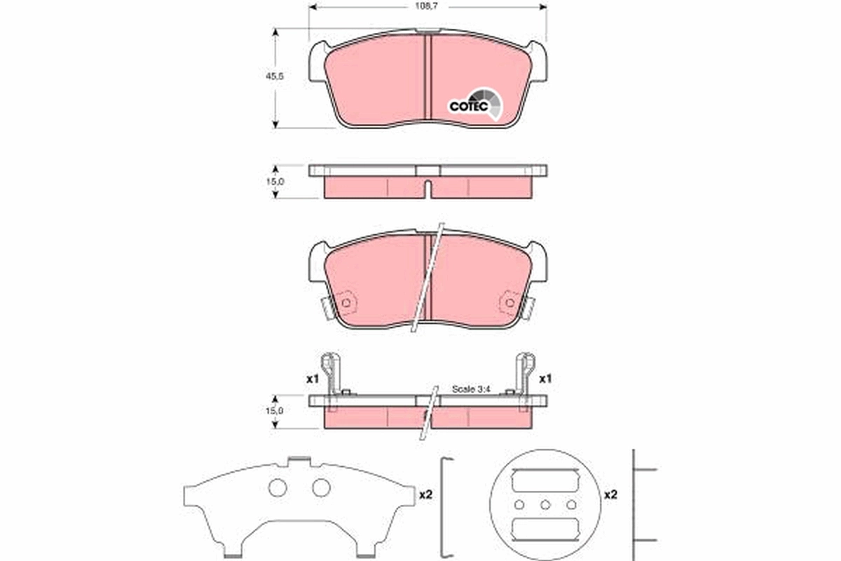 Set placute frana