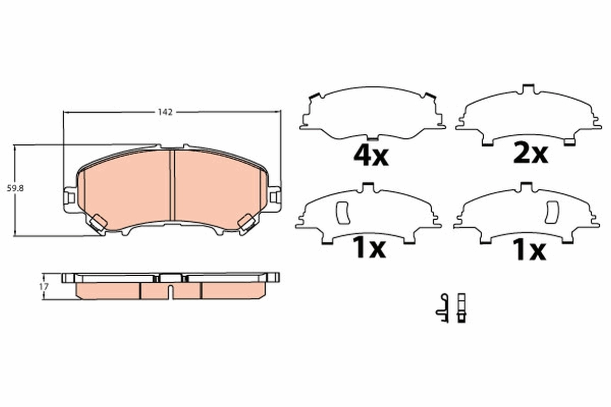 Set placute frana