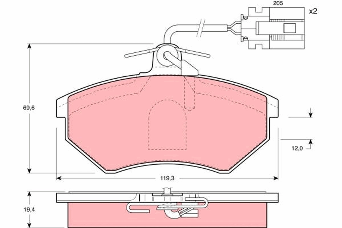 Set placute frana