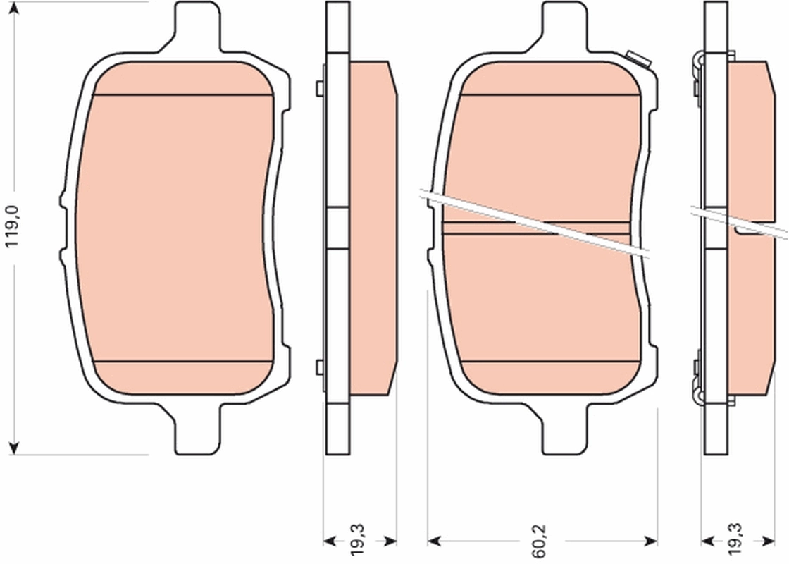 Set placute frana