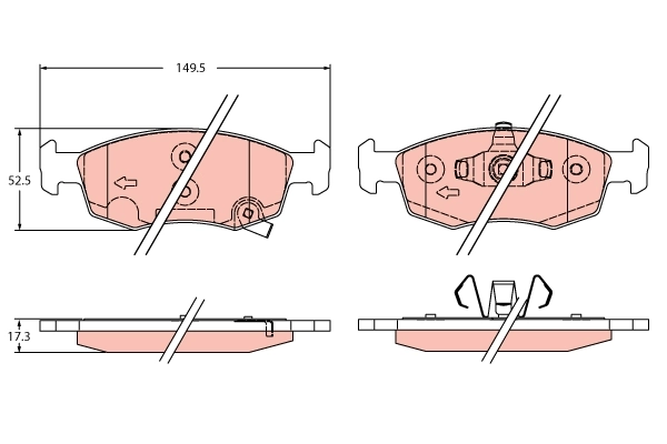 Set placute frana,frana disc