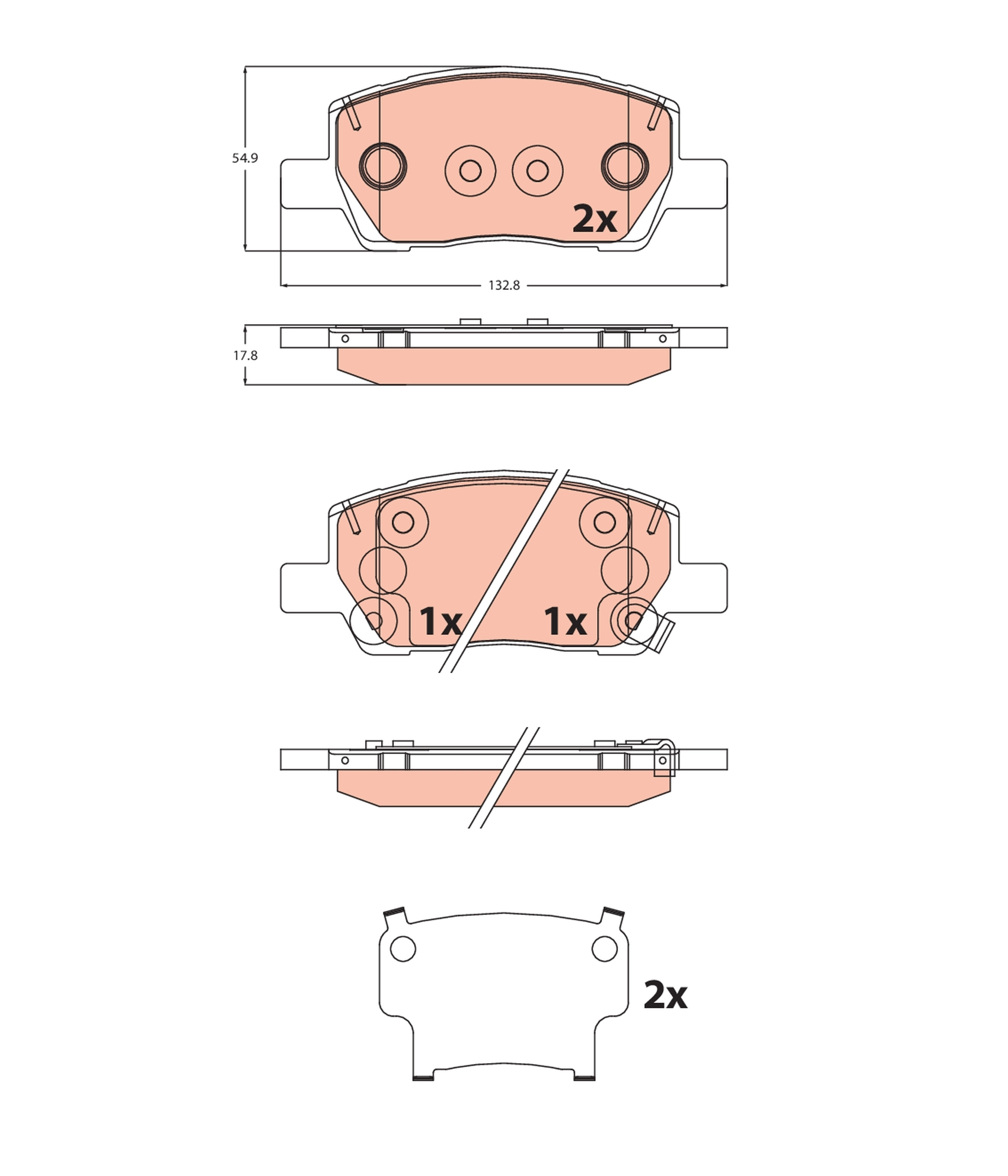 Set placute frana