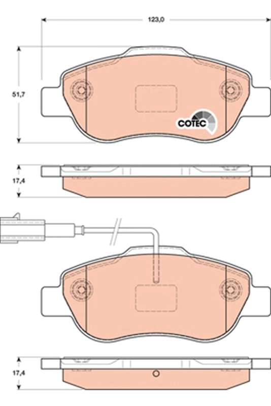 Set placute frana