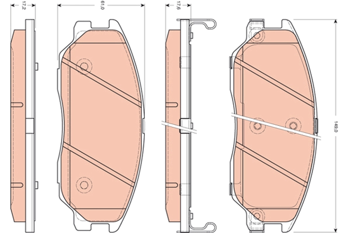 Set placute frana