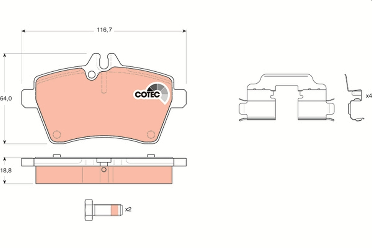 Set placute frana