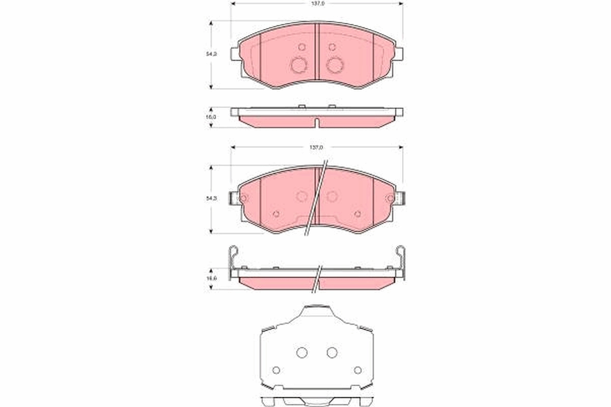 Set placute frana