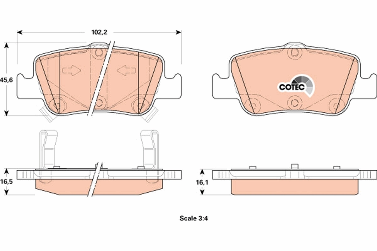 Set placute frana