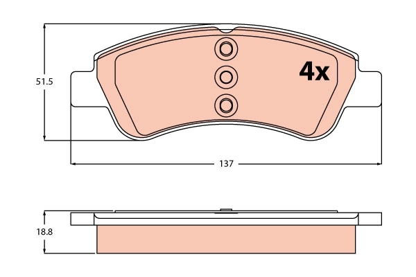Set placute frana,frana disc