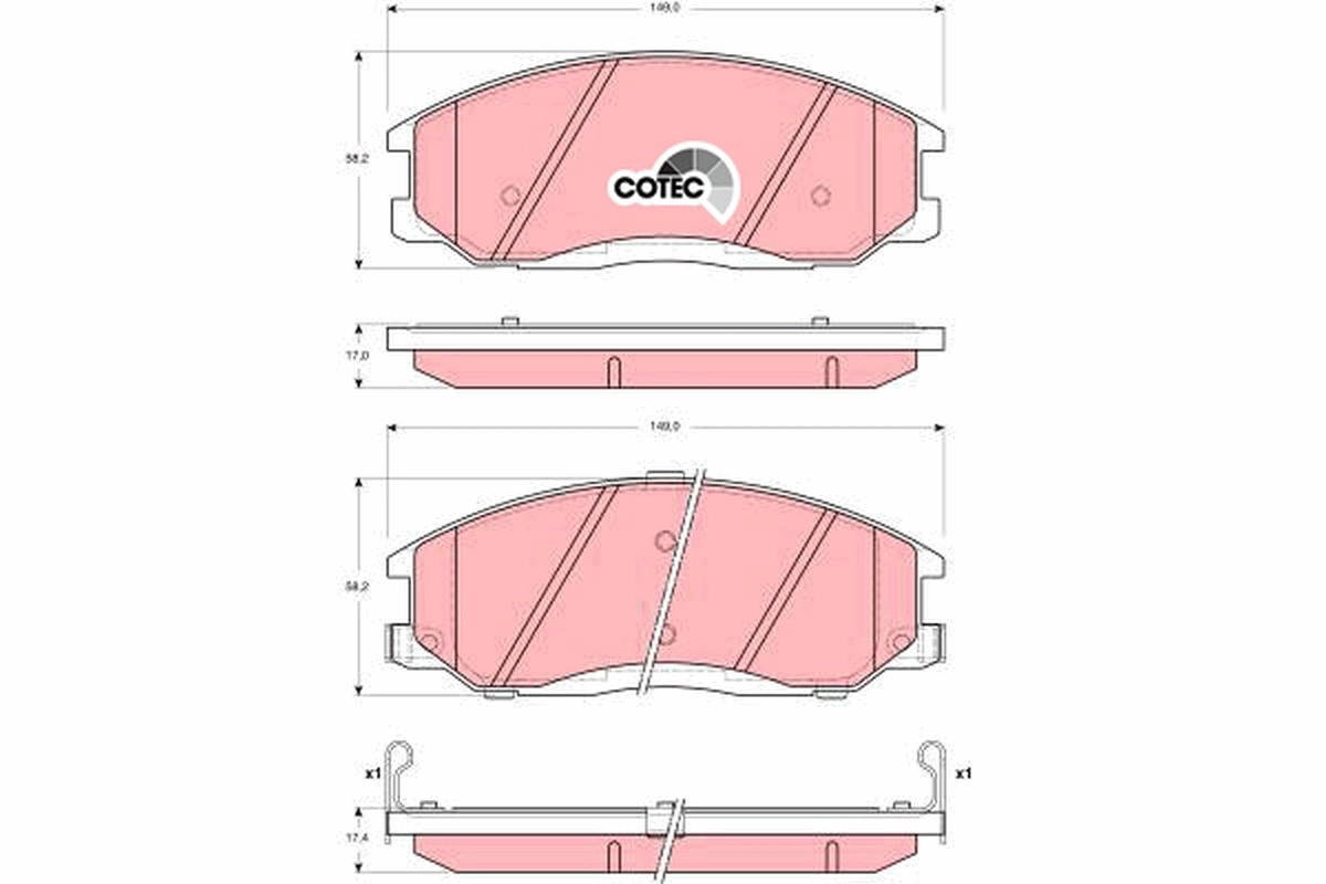 Set placute frana