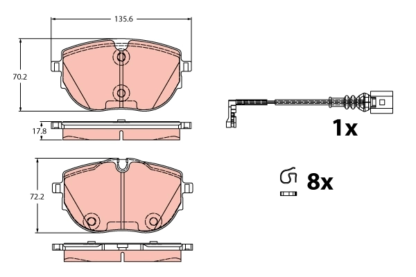 Set placute frana