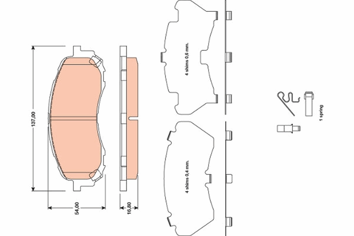 Set placute frana