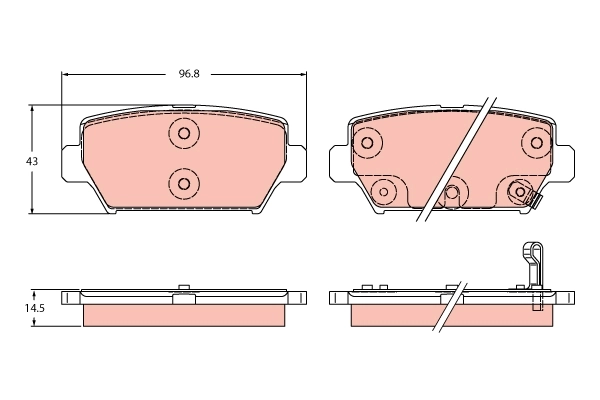 Set placute frana