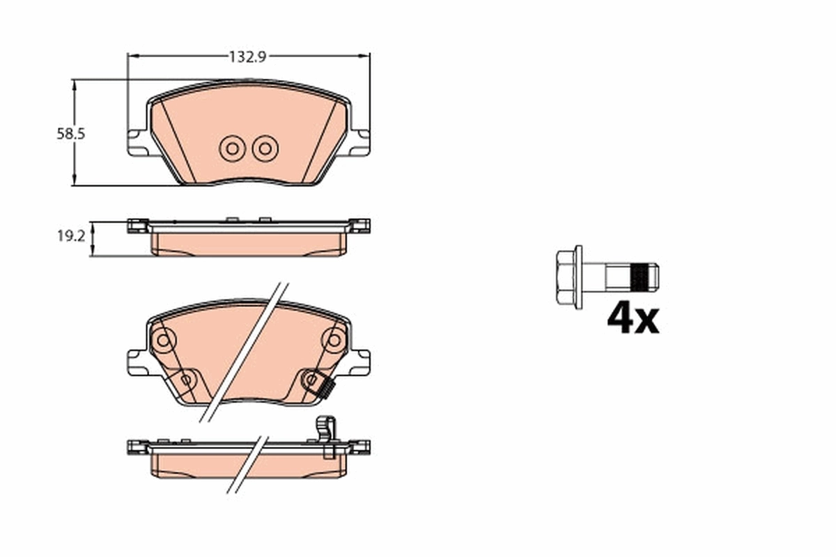 Set placute frana