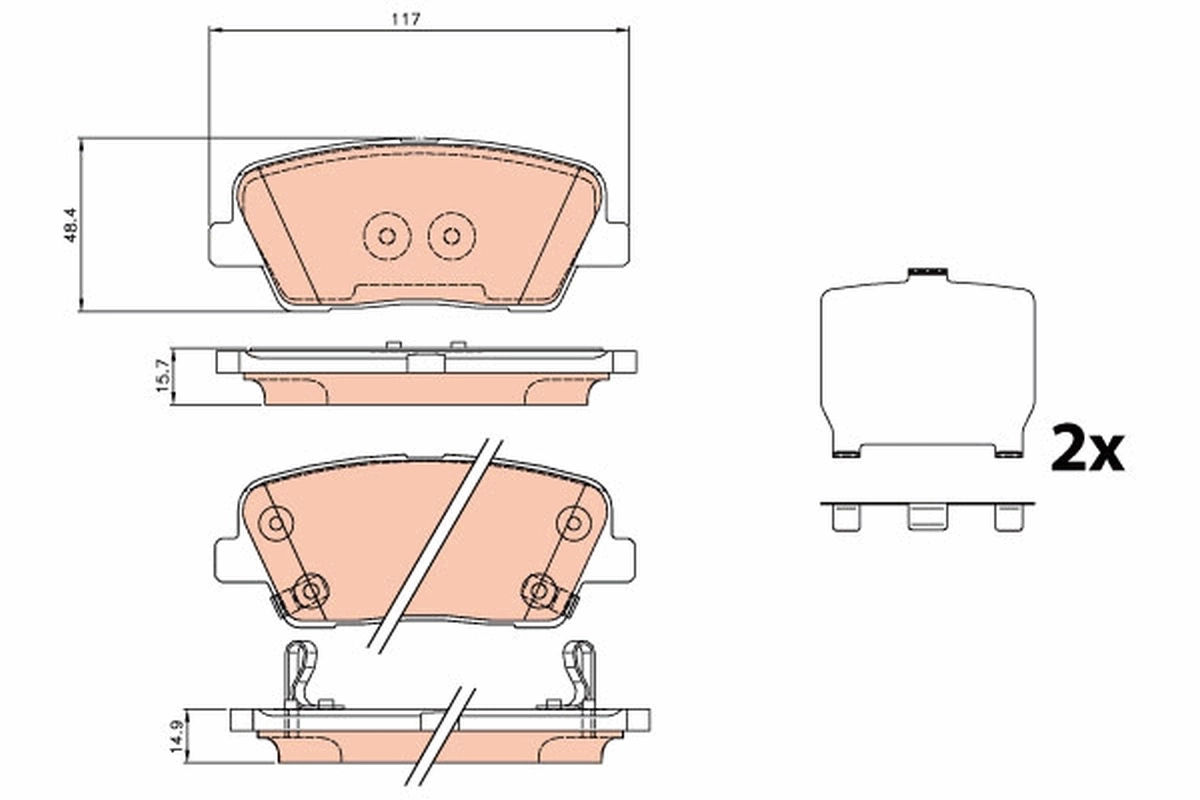 Set placute frana