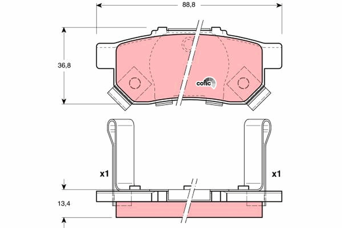 Set placute frana
