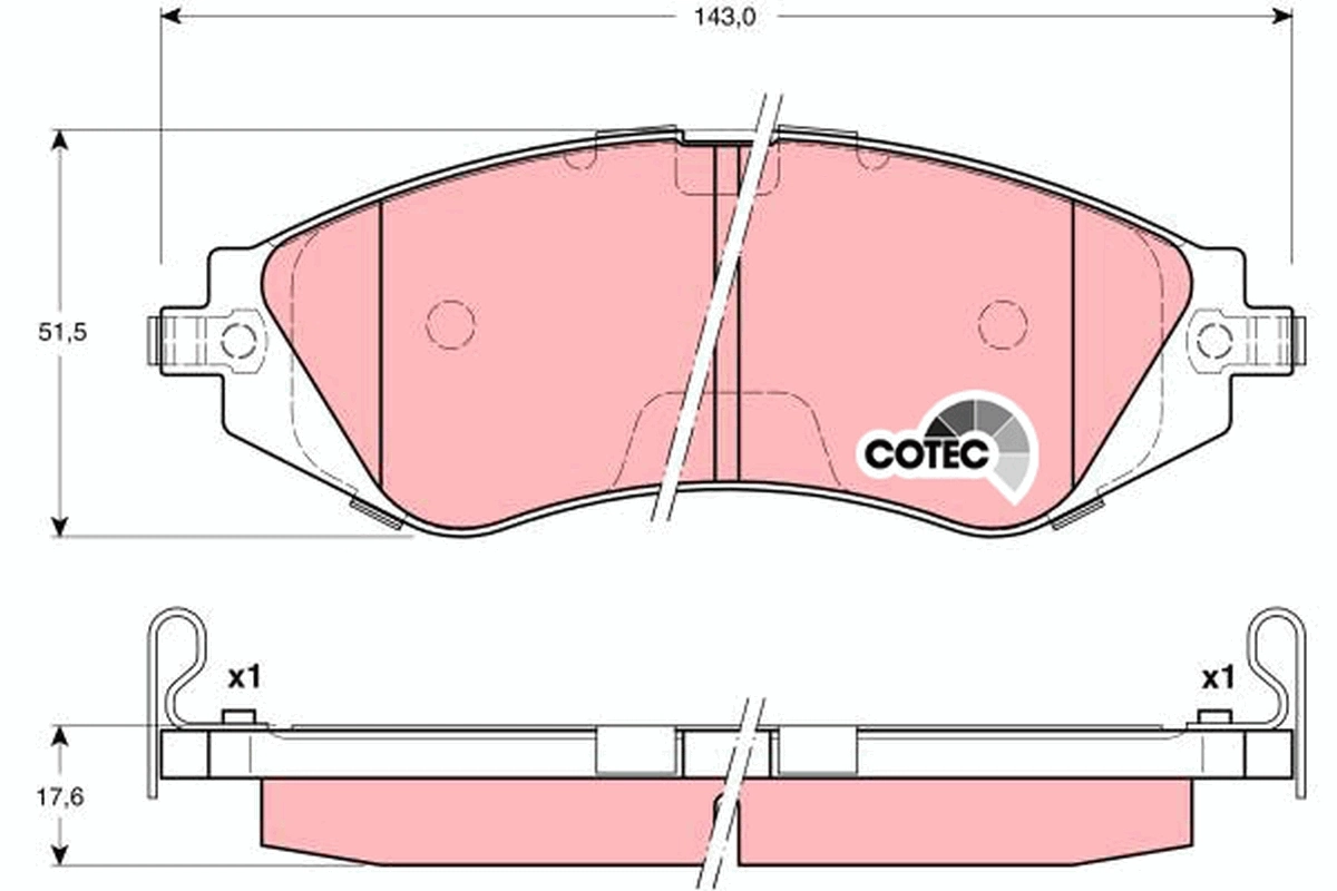 Set placute frana