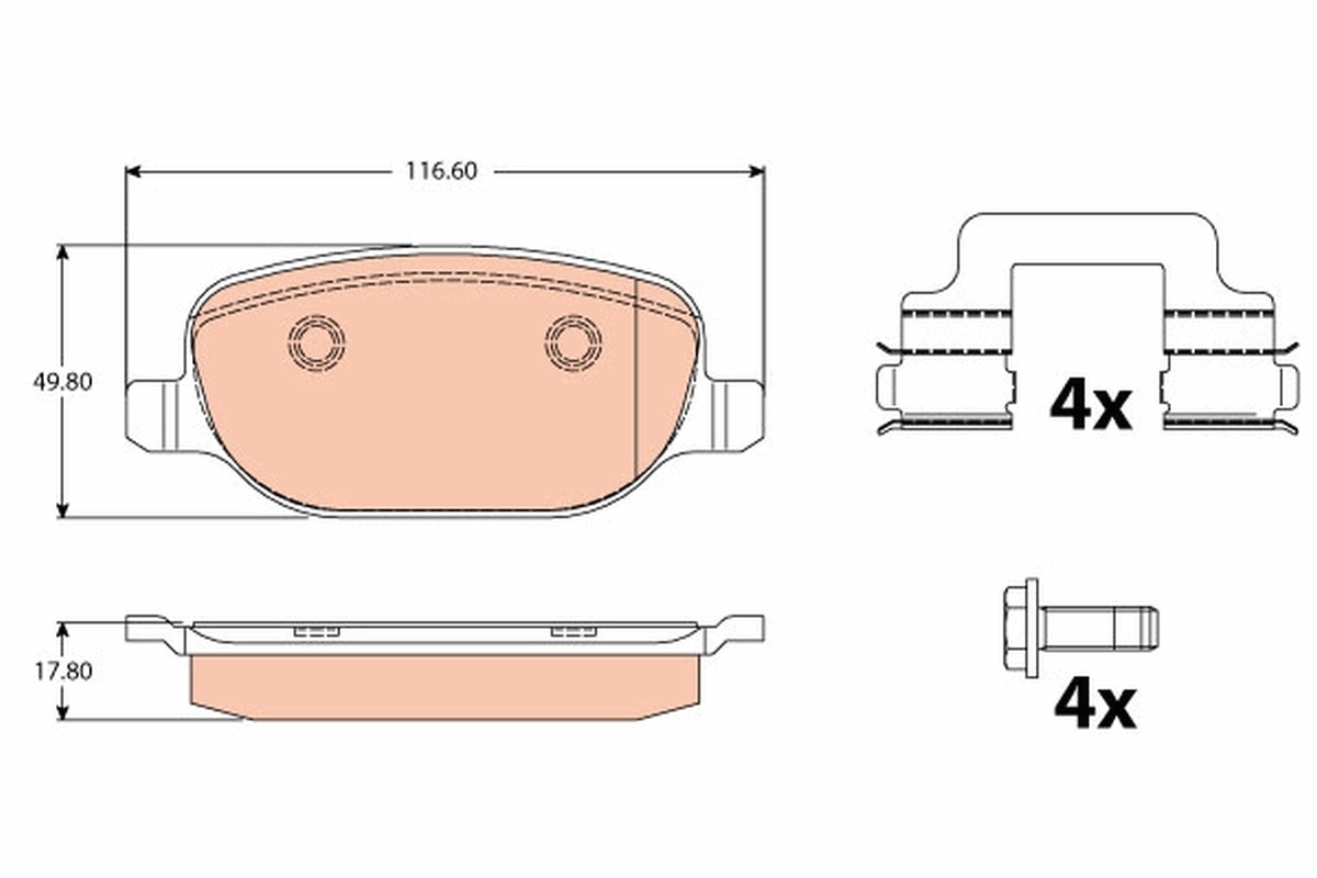 Set placute frana