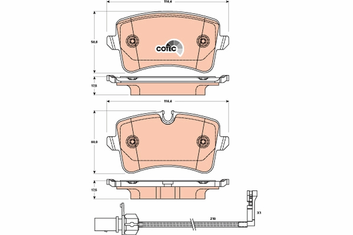 Set placute frana