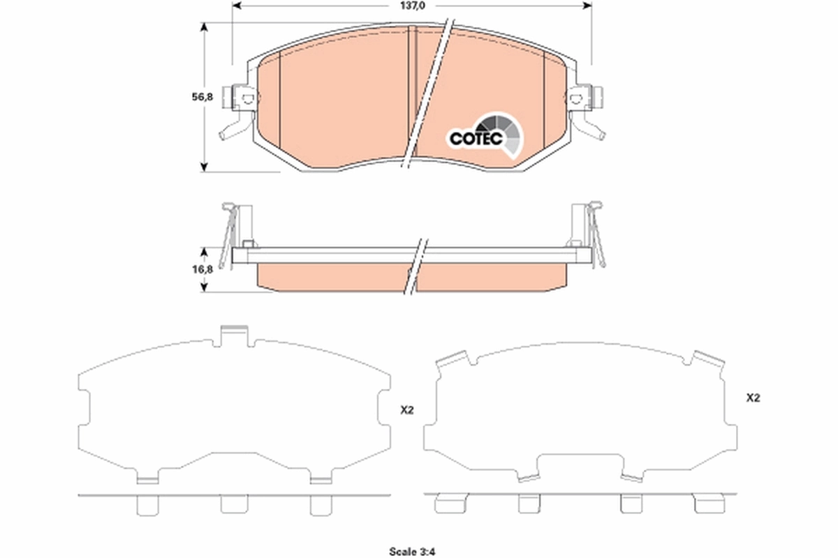 Set placute frana