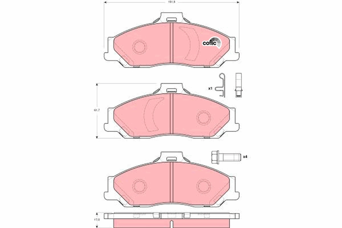 Set placute frana