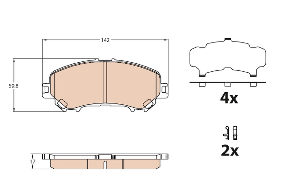 Set placute frana,frana disc