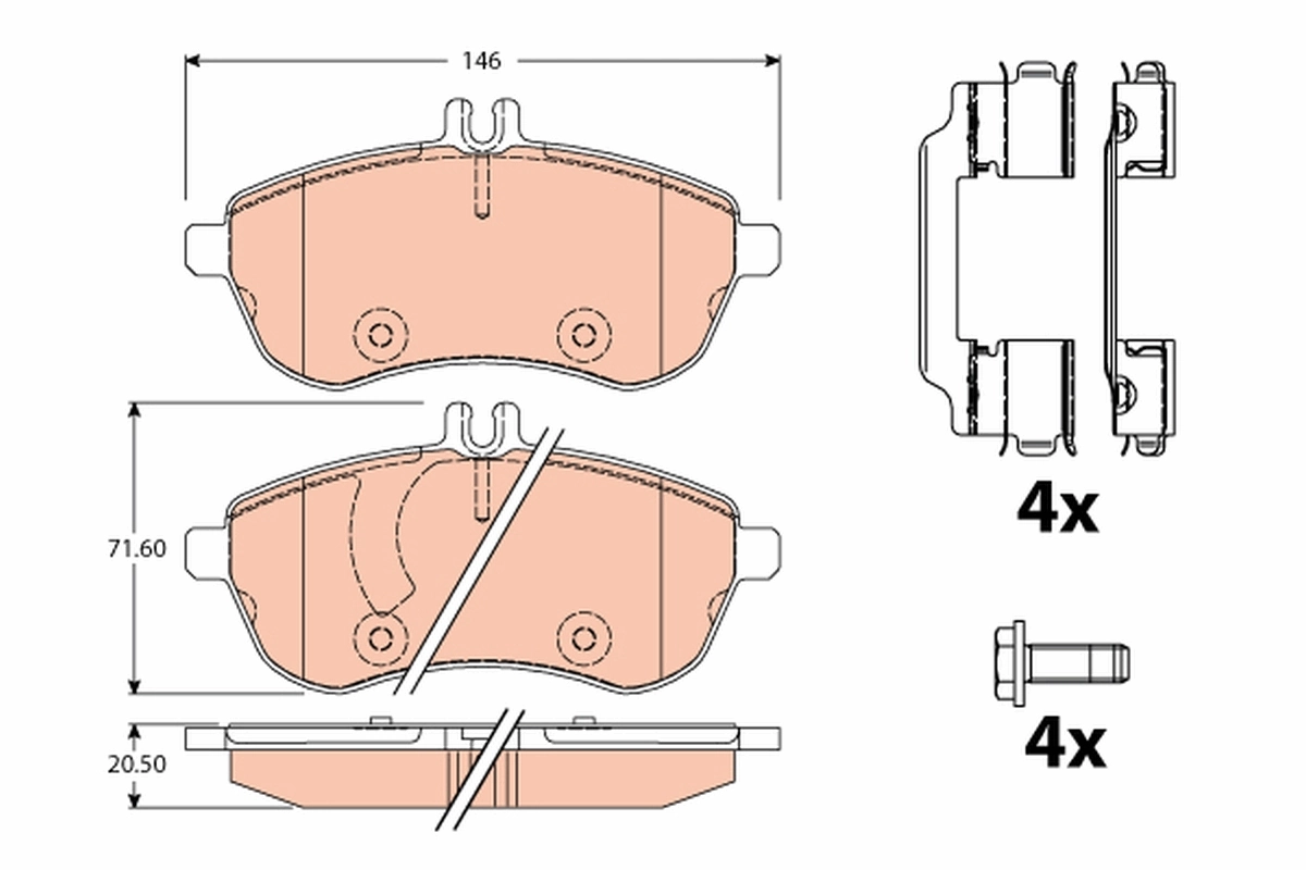 Set placute frana
